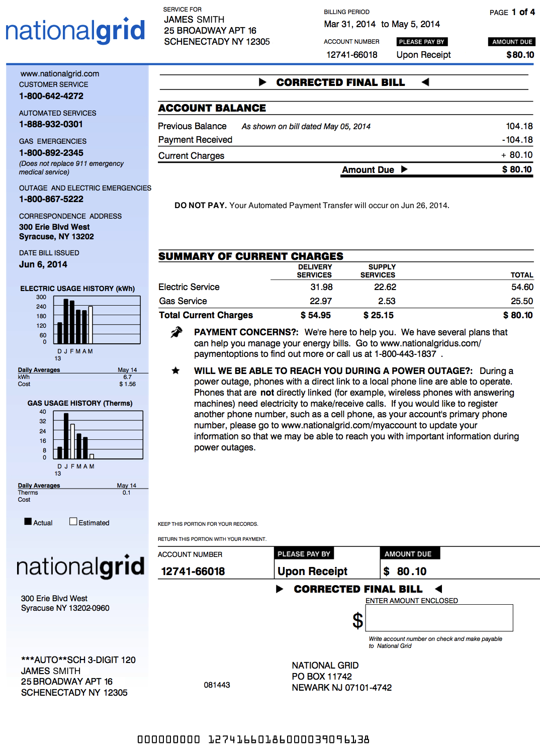 national grid gas account types
