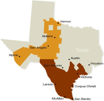 aep texas service area map