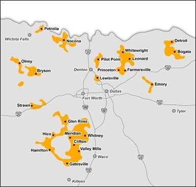 tnmp service area dallas map